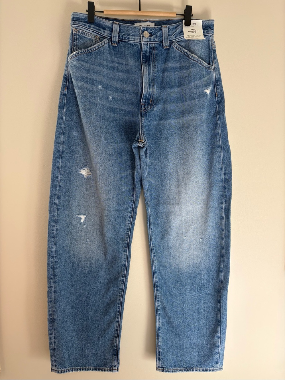 Madewell The Balloon Jean Barrel Leg Size 29 NWT Blue Denim